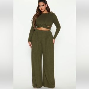 Fashion Nova Olive Another Dream Pant Set